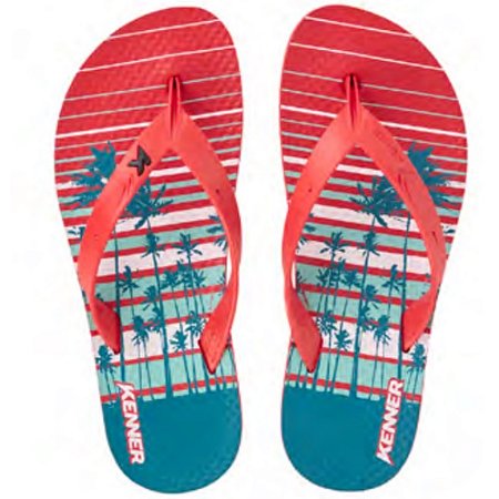 SANDALIA MASCULINO KENNER DRM-30 BRANCO/VERMELHO