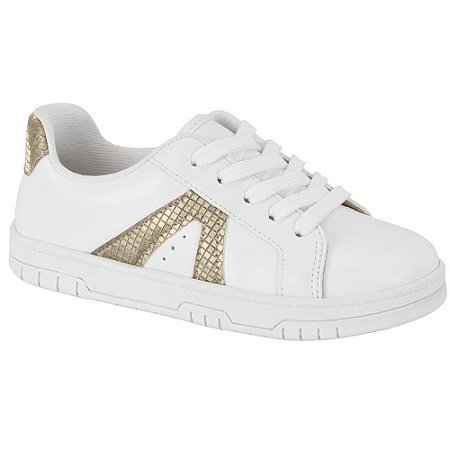 TENIS INFANTIL MOLEKINHA 2562112 BRANCO/DOURADO