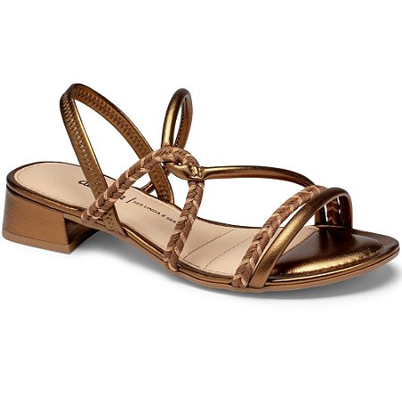 SANDALIA FEMININO DAKOTA Y8731 METAL BRONZE