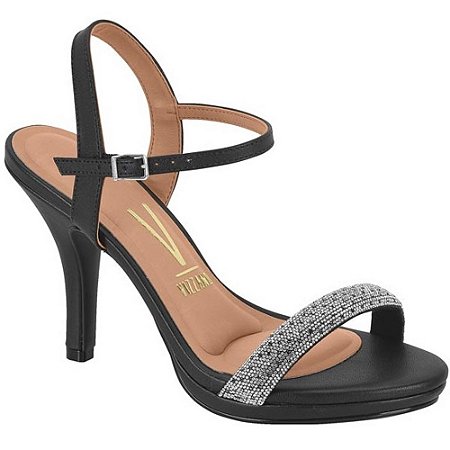 SANDALIA FEMININO VIZZANO 62101039 CRISTAL PRETO