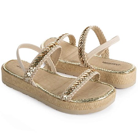 SANDALIA FEMININO MISSISSIPI MC652 OURO