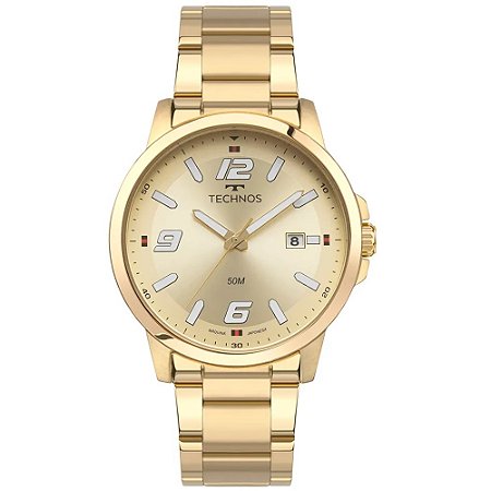 RELOGIO MASCULINO TECHNOS 2315LAW/1X DOURADO