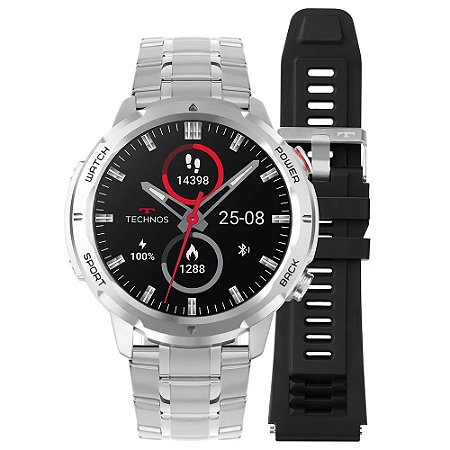 RELOGIO MASCULINO TECHNOS TSPORT8CAA/6K PRATA