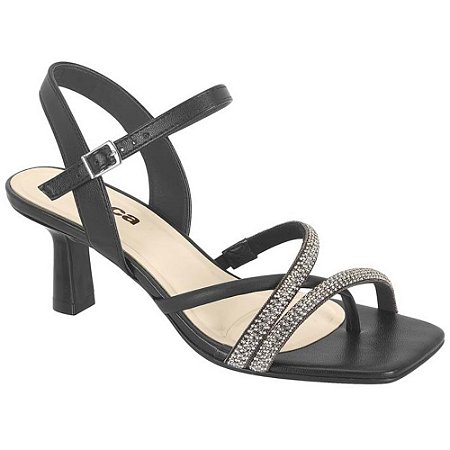 SANDALIA FEMININO MOLECA 5523105 BRANCO OFF/CRISTAL