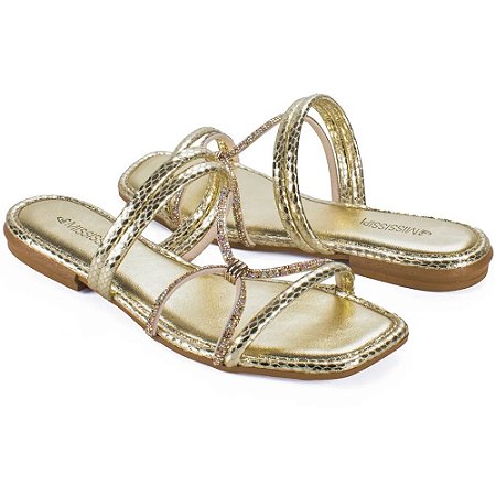 CHINELO FEMININO MISSISSIPI MC793 N OURO
