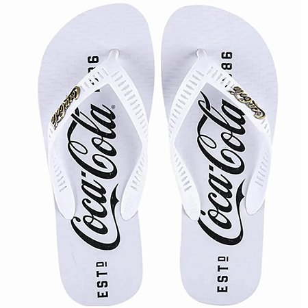 SANDALIA MASCULINO COCA-COLA CC3515 N BRANCO