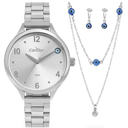 RELOGIO FEMININO CONDOR CO2035NABK4K PRATA