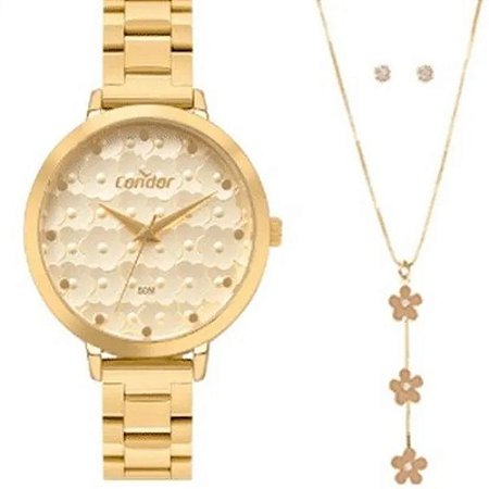 RELOGIO FEMININO CONDOR CO2035NFQ/K4D DOURADO