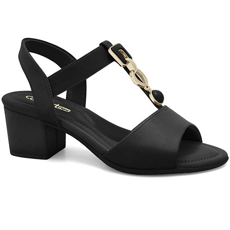 SANDALIA FEMININO COMFORTFLEX 2557302 PLUS/PRETO