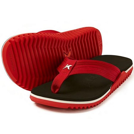 SANDALIA MASCULINO KENNER 1700063103 NK6 PRO N VERMELHO/PRET