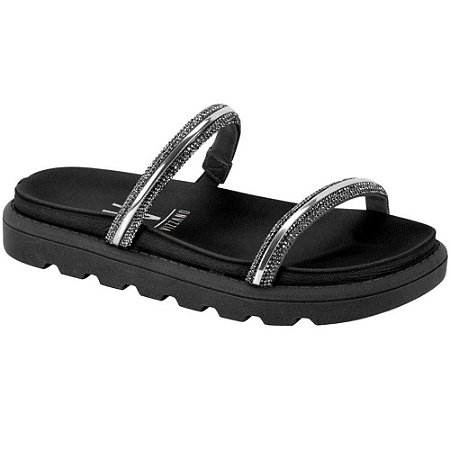 PAPETE FEMININO VIZZANO 6459135 PRETO/CRISTAL/PRATA