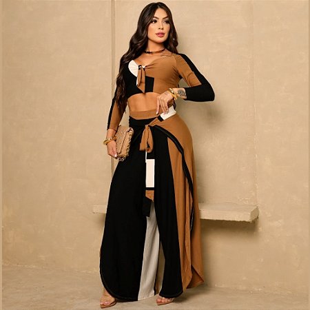 CONJUNTO FEMININO MARIA DONDOCA 58105 COLORIDO