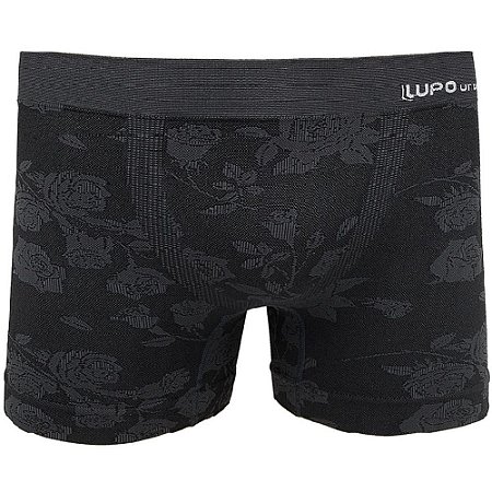 CUECA MASCULINO LUPO 542 AM BOXER GRAFITE/FLOR