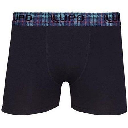 CUECA MASCULINO LUPO 603-011 AM BOXER PRETO