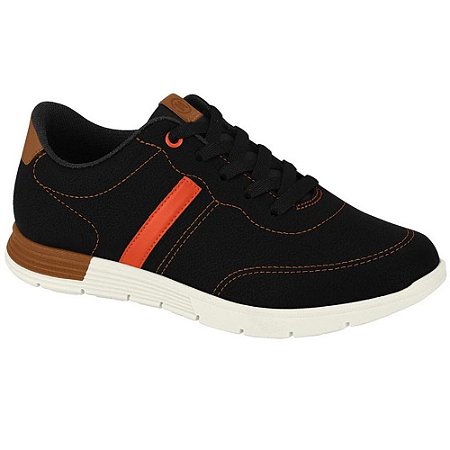 TENIS INFANTIL MOLEKINHO 2820322 PRETO/LARANJA/PINHAO