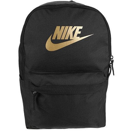 MOCHILA UNISSEX NIKE BA5879 HERITAGE  PRETO/DOURADO