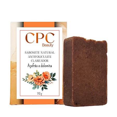 Sabonete Natural Depilatório Anti Foliculite com Açafrão e Dolomita CPC Beauty