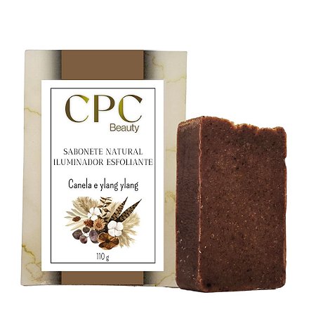 Sabonete Natural Iluminador e Esfoliante de Canela e Ylang Ylang CPC Beauty