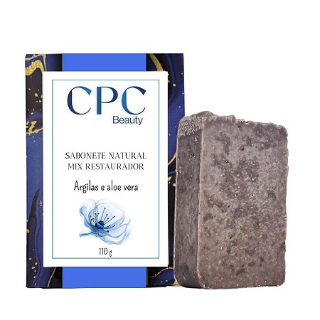 Sabonete Natural Mix Restaurador de 3 Argilas e Aloe Vera CPC Beauty