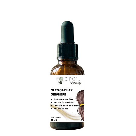 Óleo Capilar Natural Fortificante de Gengibre CPC Beauty