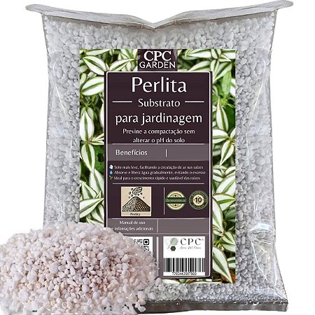 Perlita expandida grossa premium para substrato CPC Garden