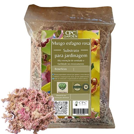 Musgo Sphagnum Rosa Para Jardinagem CPC Garden