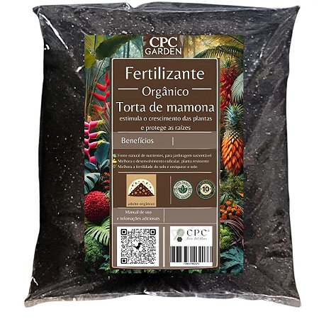 Fertilizante Orgânico Torta de Mamona CPC Garden