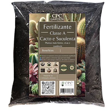 Fertilizante Organomineral Classe A CPC Garden Cacto e Suculenta
