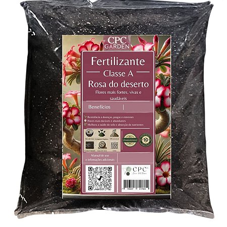 Fertilizante Organomineral Classe A CPC Garden Rosa do deserto