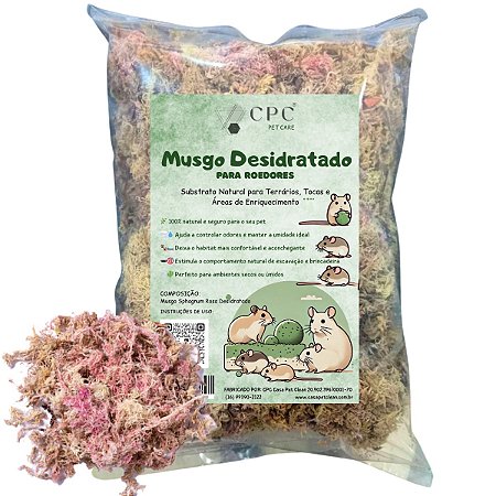 Musgo desidratado Para Terrario de Roedores CPC Pet Care