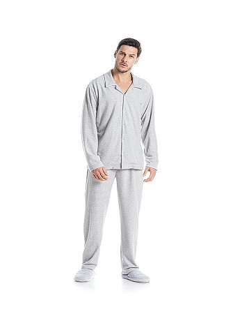 Pijama masculino Davi abotoado