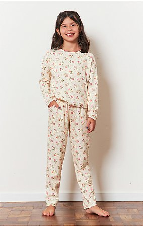 Pijama Wendy fechado infantil/juvenil