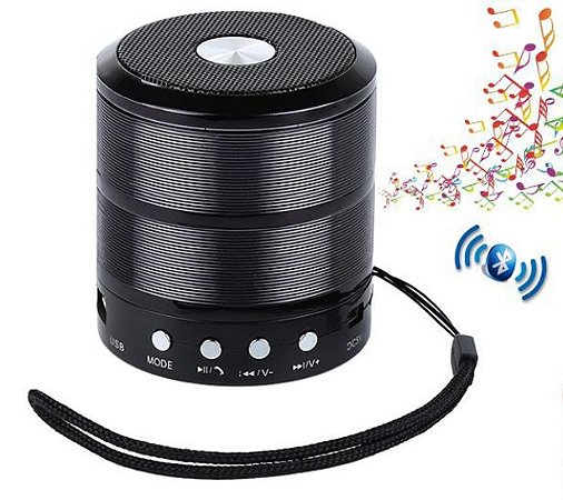 Mini Caixa De Som Portátil Bluetooth Radio Sd P2 Ws-887 - Achei Bazar