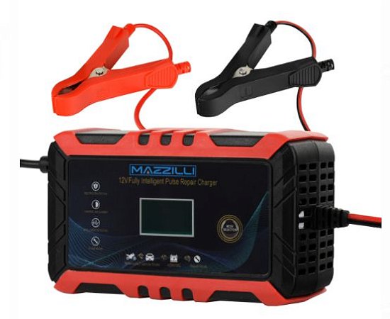 Carregador Inteligente Bateria 4-6ah Tela Lcd Auto Moto 12v