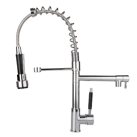 Torneira Cozinha Gourmet Monocomando Com Spray Extensor - Cromada