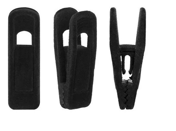20 Presilhas De Veludo Para Cabides Cor Preto - Toaninni