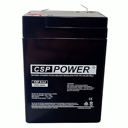Bateria Selada 6V 4,5AH Recarregável CSP Moto Eletrico e Brinquedos