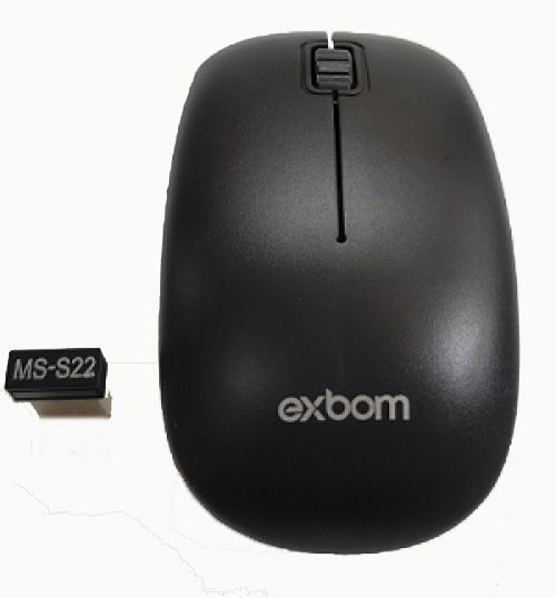 Mouse sem fio preto com scroll EXBOM - MS-S22