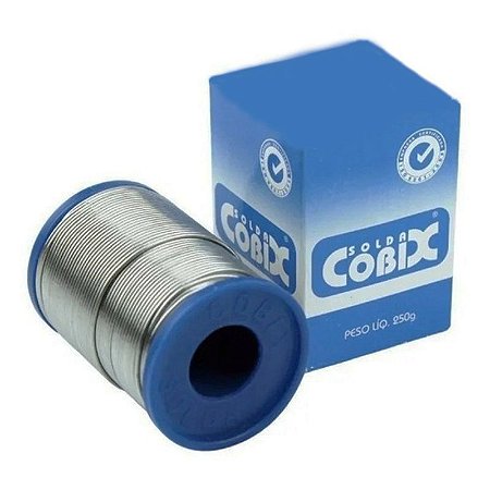 Solda em fio Estanho Cobix 1mm az liga 60x40 Rolo 250g