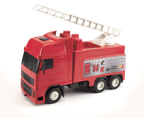 Grande caminhão de bombeiros das crianças brinquedo carro menino