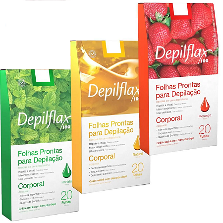 DEPILFLAX - FOLHAS PRONTAS PARA DEPILAÇÃO CORPORAL