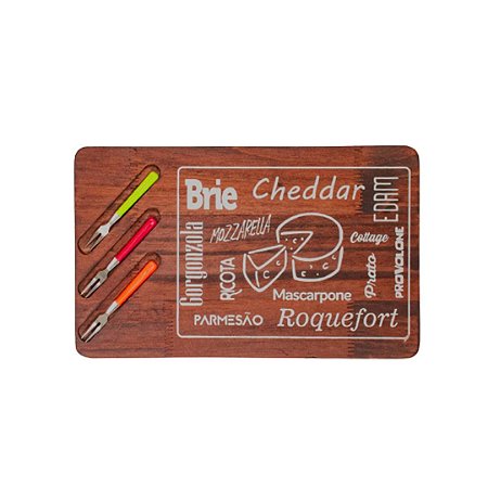 Kit Standart Tábua Frios com garfinhos (Rústico) cx c/6 pçs R-57 L