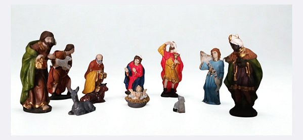 Presépio de Natal - 10 cm resina (11 peças)