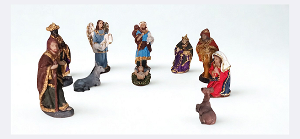 Presépio de Natal - 12 cm resina (11 peças)