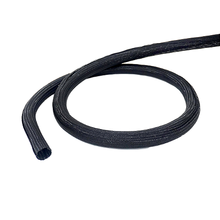 Conduíte Elétrico de Malha Náutica Auto Fechamento (Self-Rolled) 38mm - Preto - Metal Horse