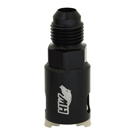 Adaptador Reto Fêmea 3/8" Entrada de Carro Original com trava plástica para Macho Cônico 6AN / AN6 - Preto - Metal Horse