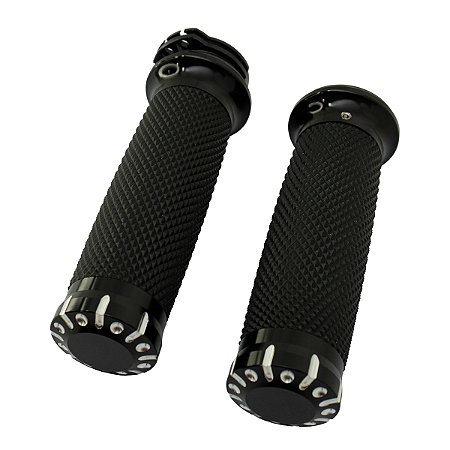 Par de Manoplas 1" Billet Contour - Twin13 - Preto