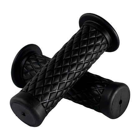 Par de Manoplas 1" Diamantadas - Twin13 - Preto Fosco