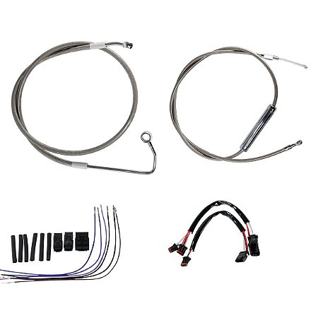 Kit Extensor de Cabos para Guidão 12" Harley Softail 16-17 - Cromado - Twin13