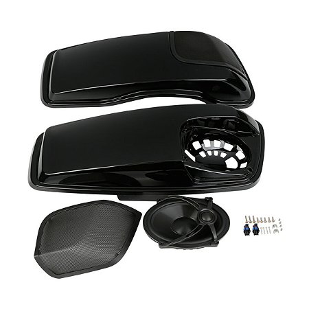 Par de Tampas de Alforge Lateral com Autofalante 5x7" Harley Touring 14-23 - Twin13 - Preto